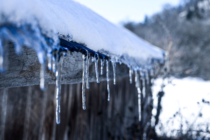 blocked gutters and meltwater