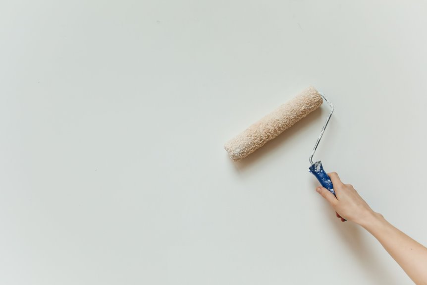 clean white walls safely